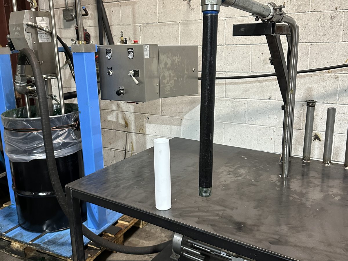 Grease cartridges being filled